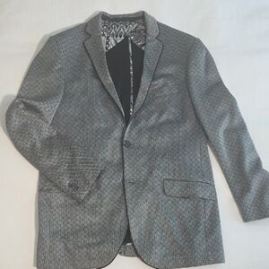 Etro Superleggera Blazer, Single Breasted, 2 Button, Blue & White, IT56, US46